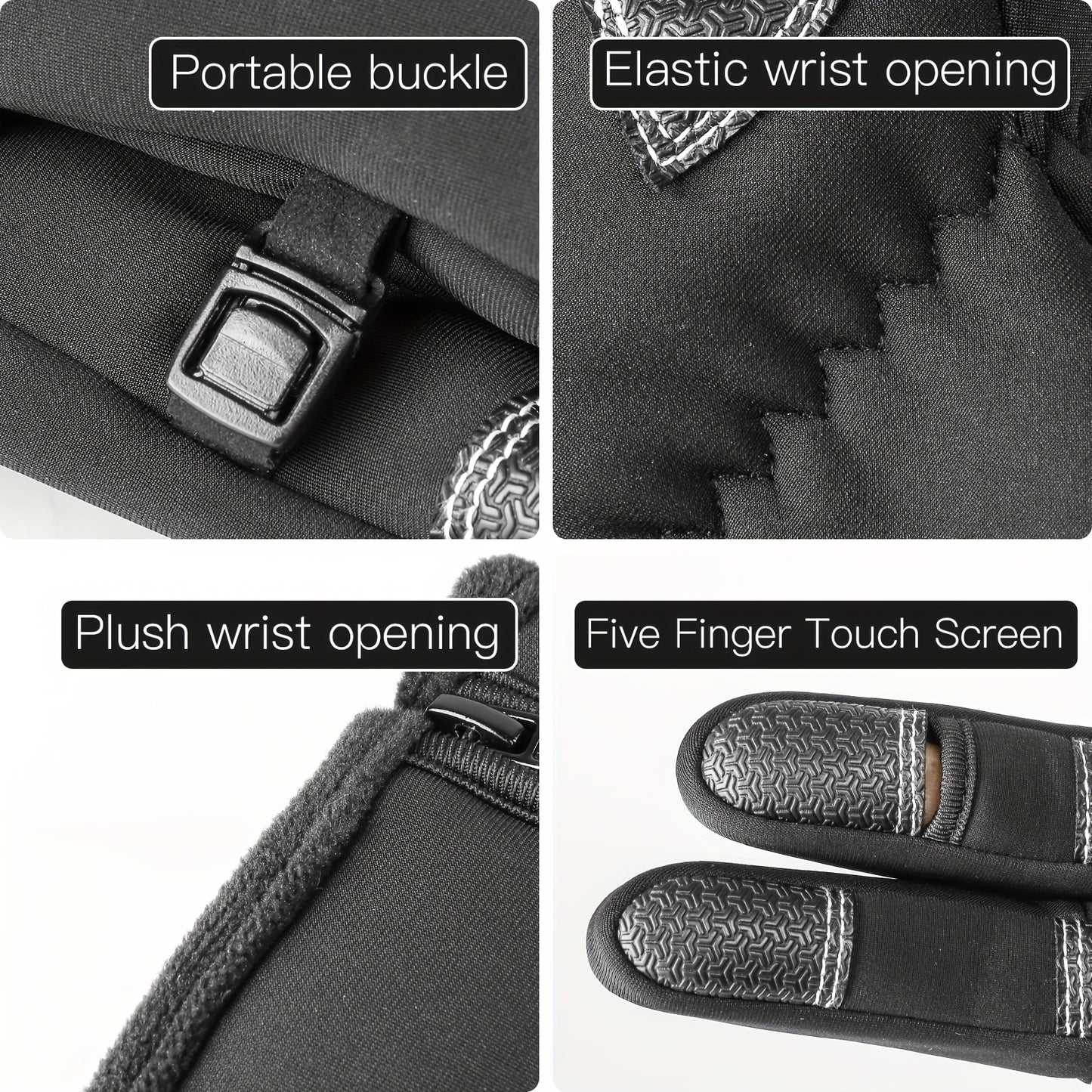 1 Pair of Autumn/Winter Fashion Men's Gloves - Windproof, Anti-Slip, Warm Cycling Sports Gloves, Suitable for Fishing, Driving, Skiing - Polyester Knit Fabric, Hand Wash, Halloween, Christmas Accessories, Best Holiday Gift