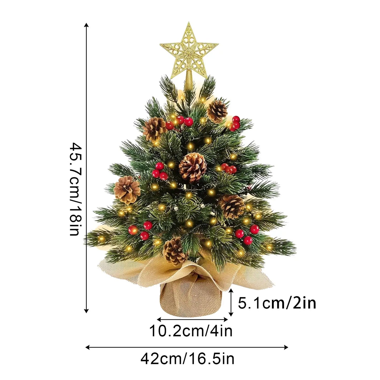 Realistic Artificial Christmas Tree Mini Christmas Tree With Lights And Star Tops Christmas Tree Decoration Ornaments Navidad