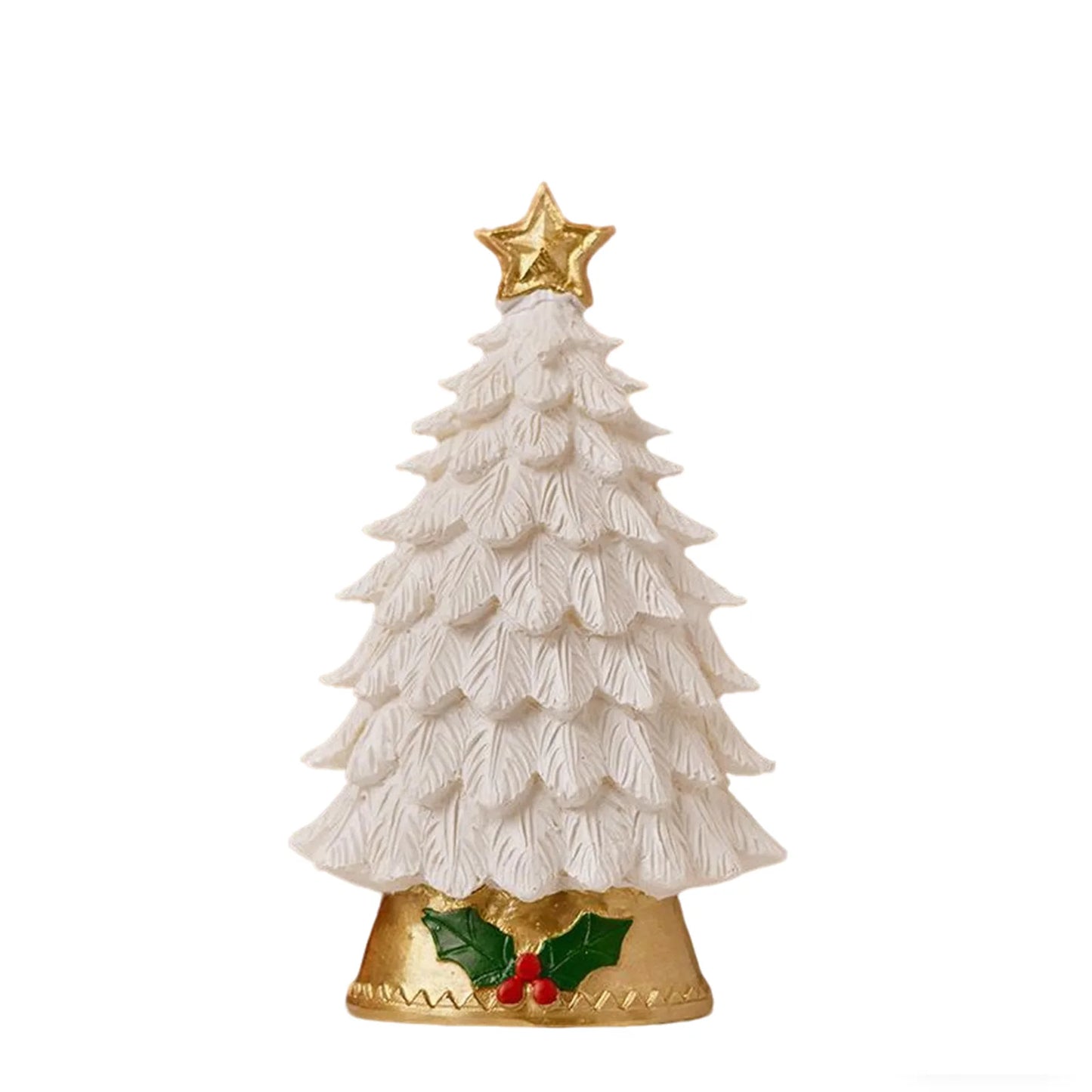 Christmas Decorations - Resin Christmas Tree Ornament Luminous Christmas Tree Ornaments LED Christmas Tree Sculptures