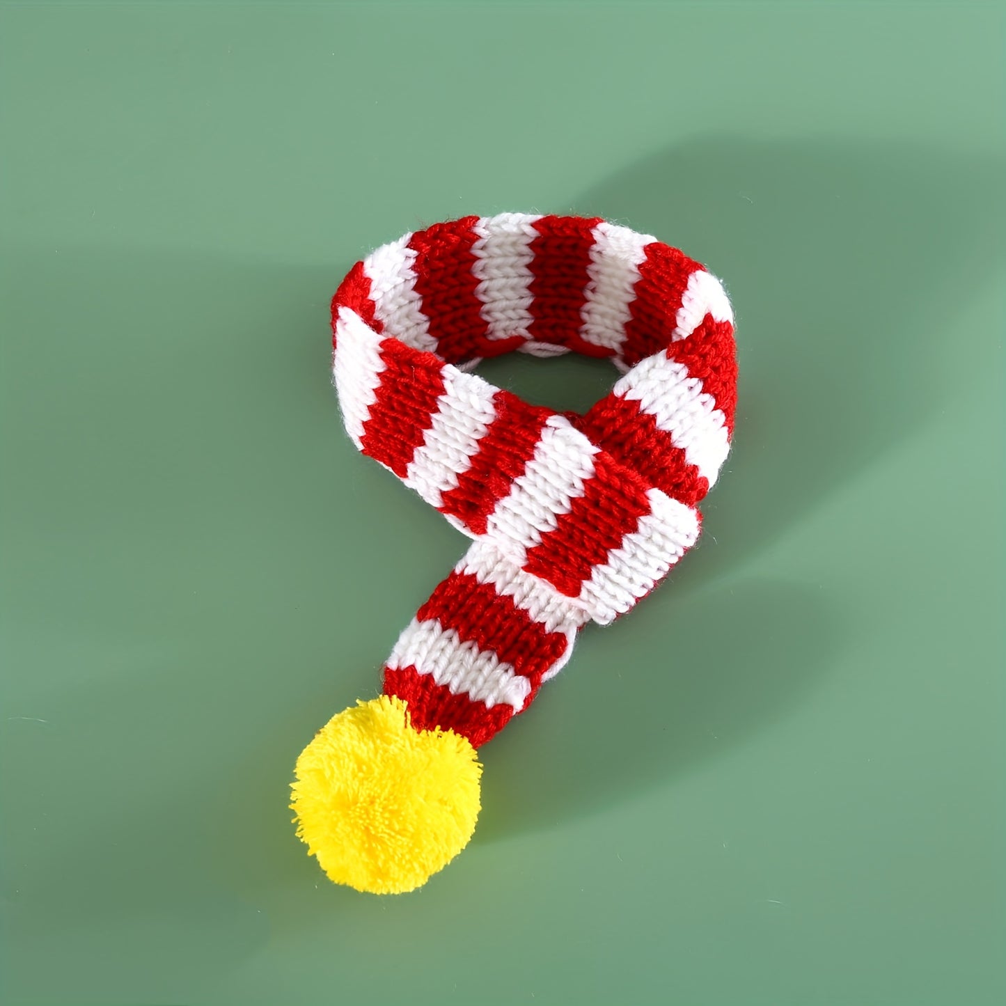 1pc Cozy Winter Knit Scarf Bib - Bandanas for Large Dogs - Striped Collar, Warm, Pet New Year and Christmas Accessories