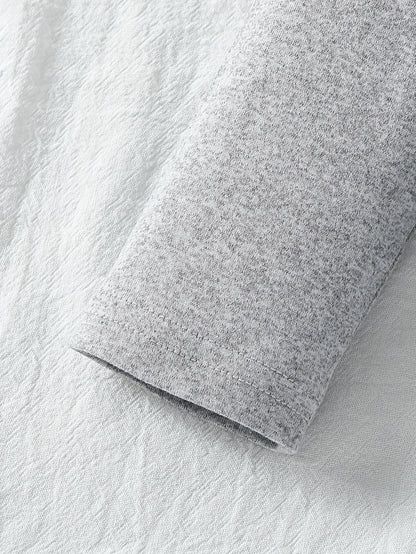 1pc Baby Long Sleeve Romper - Thanksgiving, Halloween, Christmas & Birthday Outfit with Custom Logo/Text - Soft Grey Onesie for Newborns, Infants, Toddlers - Easy Button Closure - Perfect for Photoshoots, Family Gatherings, E