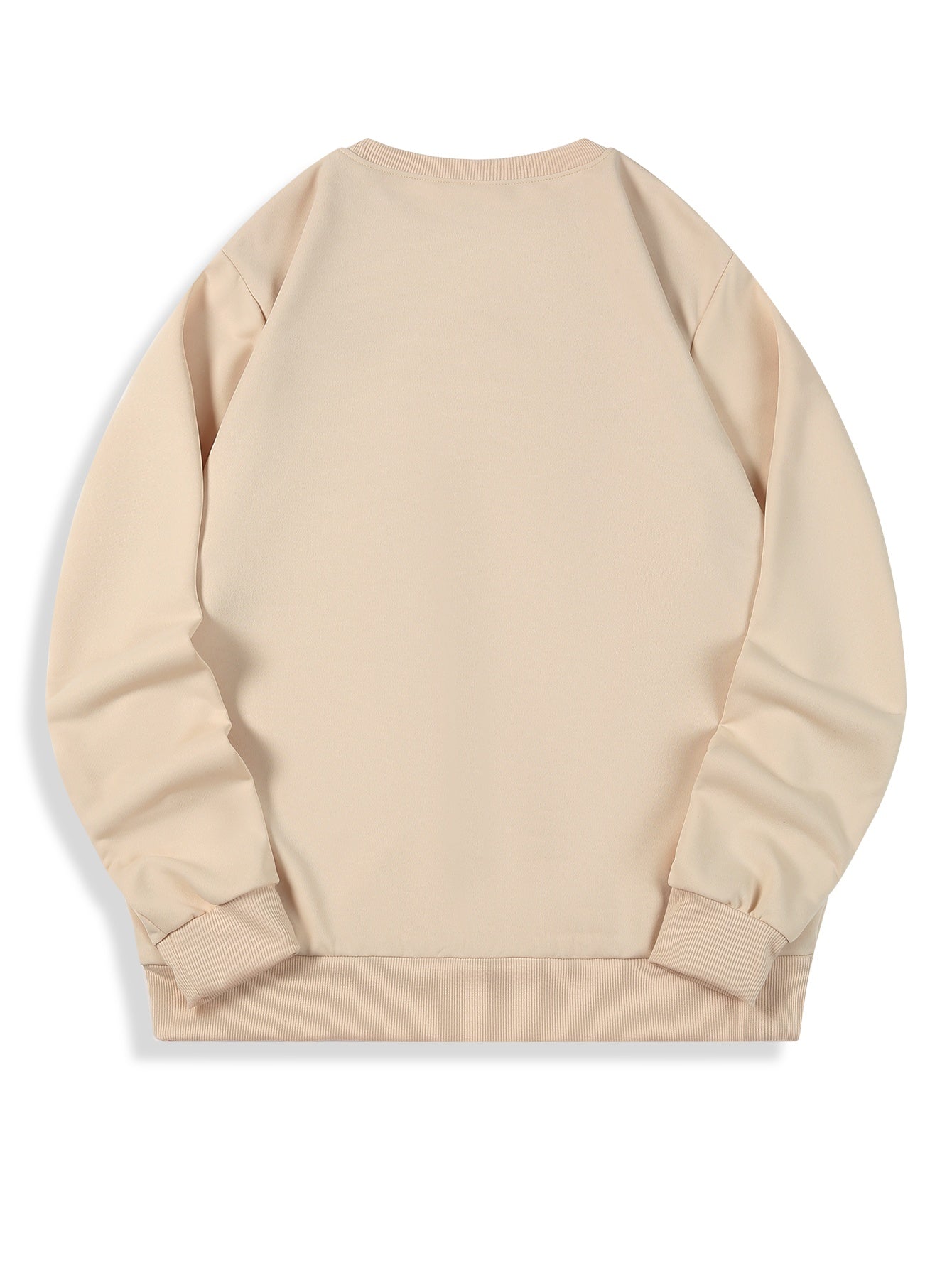 Men's Christmas Santa Claus & Reindeer Print Sweater, Oversized Round Neck Casual Pullover, 'Merry Christmas' Lettering Loose Fit Winter Warmth, Machine Washable Holiday Party Outfit, Christmas Clothes Festive Clothing