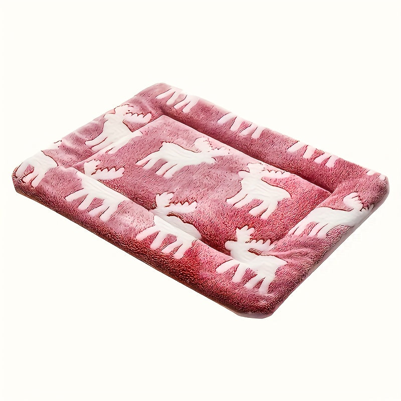 1 Ultra-Soft Comfortable Polyester Velvet Cartoon Animal Pattern Dog Mat, Suitable for Extra Small/Small/Medium/Large Various Sizes of Puppies and Adults, Dog Costume Halloween, Dog Christmas Clothes, Dog Christmas Outfit, Pu