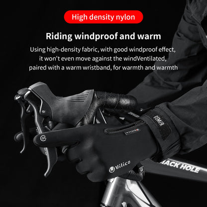 1 Pair of Autumn/Winter Fashion Men's Gloves - Windproof, Anti-Slip, Warm Cycling Sports Gloves, Suitable for Fishing, Driving, Skiing - Polyester Knit Fabric, Hand Wash, Halloween, Christmas Accessories, Best Holiday Gift