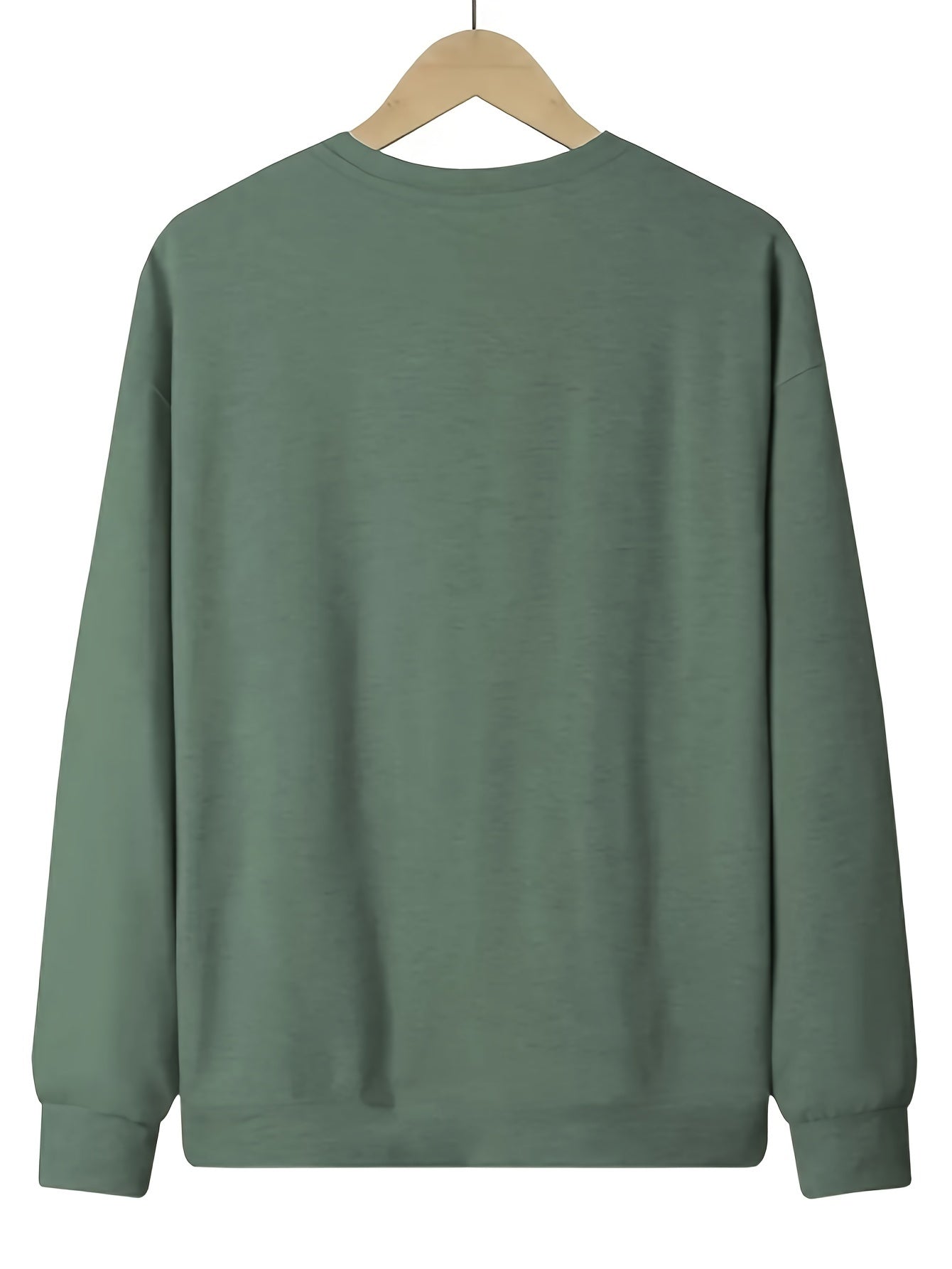 Women'S Christmas Sweater - Olive Green Holiday Pullover with Santa, Cozy Long Sleeve Round Neck Sweater for Christmas Party, Family Gathering, Everyday Winter Outfits - Easy Care Casual Holiday Top, Christmas Clothes, Festiv