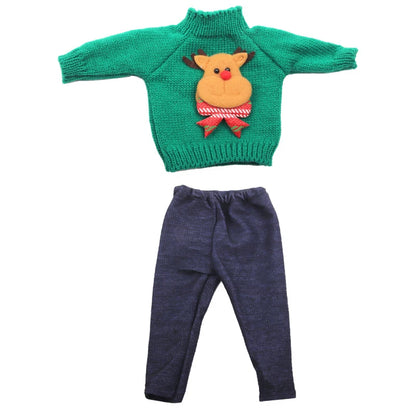 Christmas Doll Clothes Suit For American 18 Inch Girl Doll Cute Outfit Dress Seet For 43Cm Baby New Born&Our generation Doll Toy