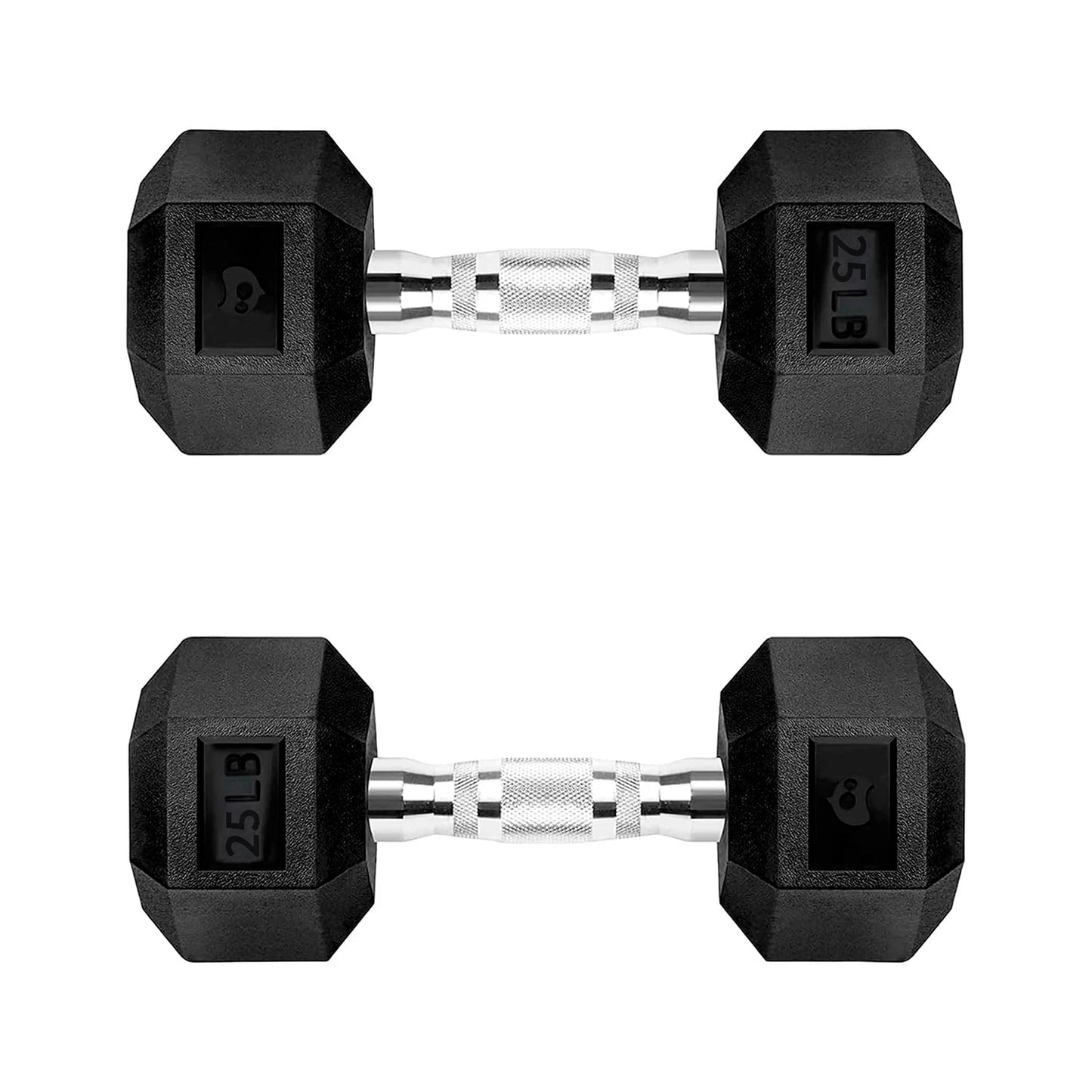 Bluelander 25Lb Dumbbell Pair Dumbbell Set Home Exercise Dumbbell Set Rubber Cover Knurled Steel Handle 25Lb Dumbbell