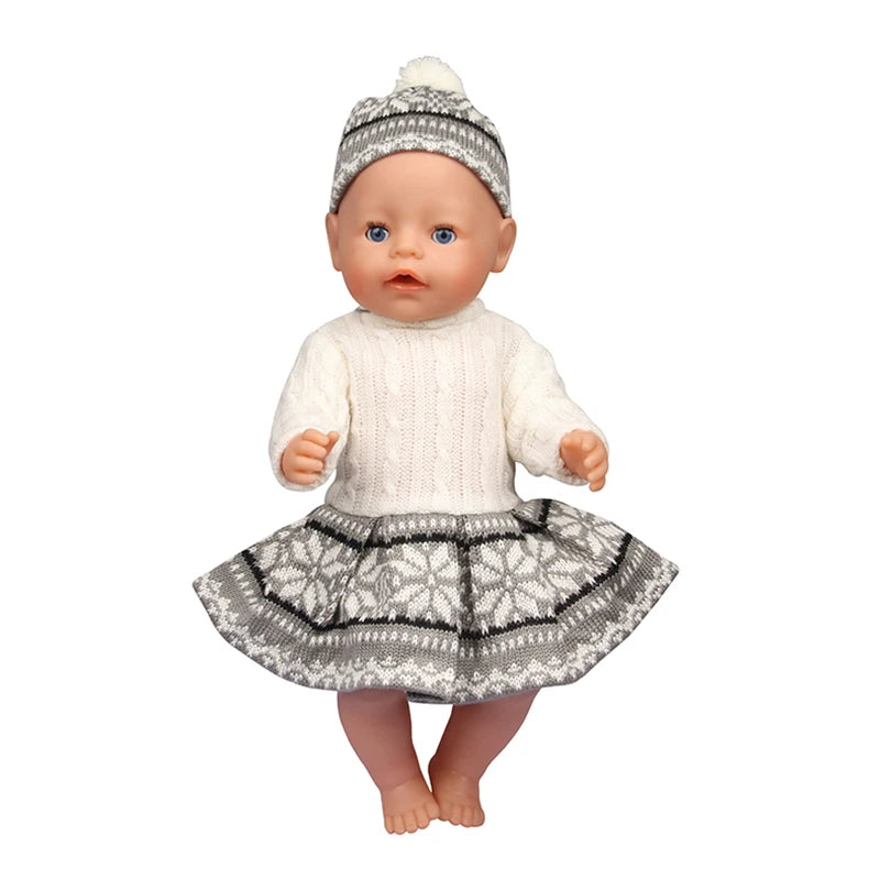 Christmas Doll Clothes Suit For American 18 Inch Girl Doll Cute Outfit Dress Seet For 43Cm Baby New Born&Our generation Doll Toy
