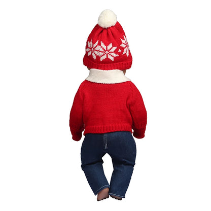 Christmas Doll Clothes Suit For American 18 Inch Girl Doll Cute Outfit Dress Seet For 43Cm Baby New Born&Our generation Doll Toy