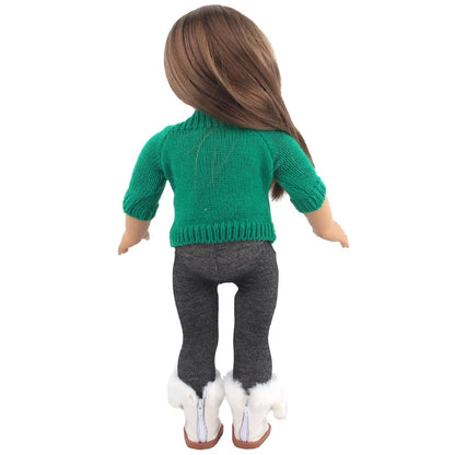 Christmas Doll Clothes Suit For American 18 Inch Girl Doll Cute Outfit Dress Seet For 43Cm Baby New Born&Our generation Doll Toy