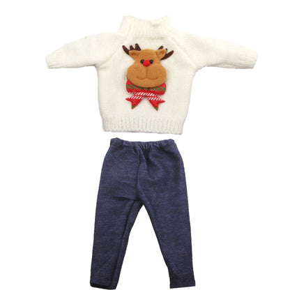 Christmas Doll Clothes Suit For American 18 Inch Girl Doll Cute Outfit Dress Seet For 43Cm Baby New Born&Our generation Doll Toy