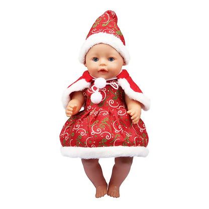 Christmas Doll Clothes Suit For American 18 Inch Girl Doll Cute Outfit Dress Seet For 43Cm Baby New Born&Our generation Doll Toy