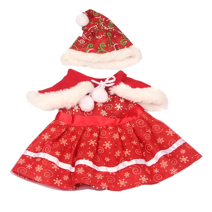 Christmas Doll Clothes Suit For American 18 Inch Girl Doll Cute Outfit Dress Seet For 43Cm Baby New Born&Our generation Doll Toy