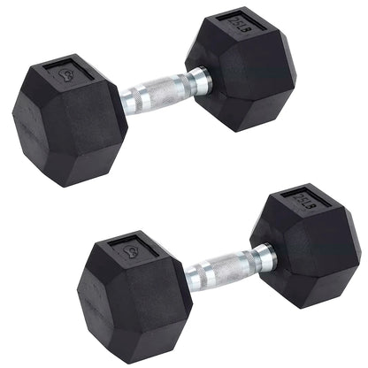 Bluelander 25Lb Dumbbell Pair Dumbbell Set Home Exercise Dumbbell Set Rubber Cover Knurled Steel Handle 25Lb Dumbbell