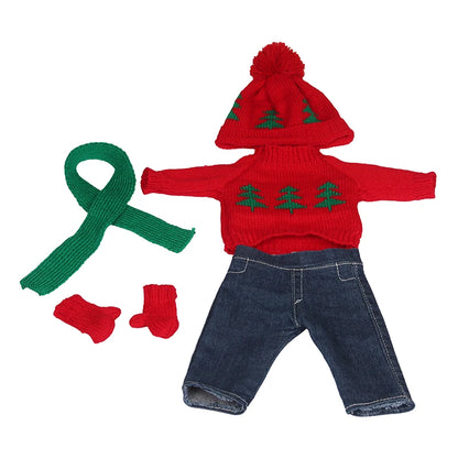 Christmas Doll Clothes Suit For American 18 Inch Girl Doll Cute Outfit Dress Seet For 43Cm Baby New Born&Our generation Doll Toy