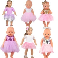 Christmas Doll Clothes Suit For American 18 Inch Girl Doll Cute Outfit Dress Seet For 43Cm Baby New Born&Our generation Doll Toy