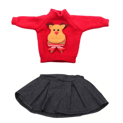 Christmas Doll Clothes Suit For American 18 Inch Girl Doll Cute Outfit Dress Seet For 43Cm Baby New Born&Our generation Doll Toy