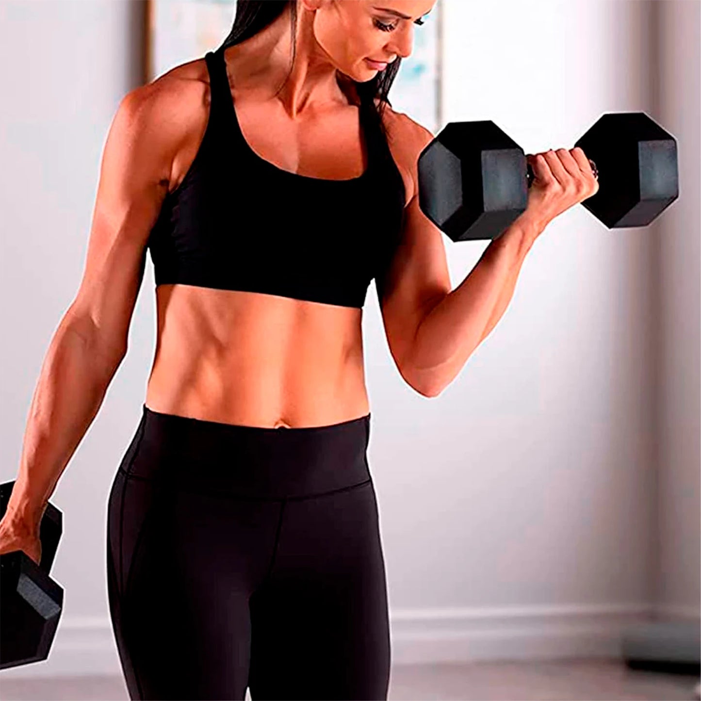 Bluelander 25Lb Dumbbell Pair Dumbbell Set Home Exercise Dumbbell Set Rubber Cover Knurled Steel Handle 25Lb Dumbbell