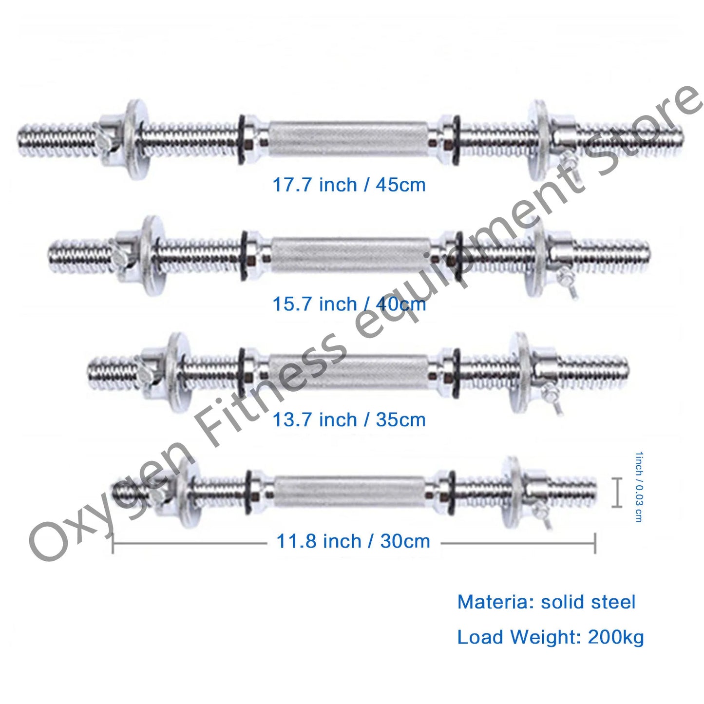 Fitness Dumbbell Bar With Clamps 25mm Adjustable Weight Standard Threaded Dumbbell Handle Home Gym Dumbbell Training Accessories