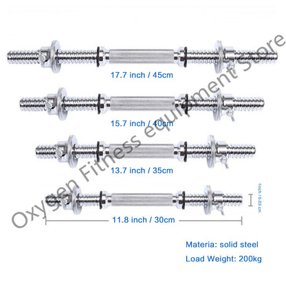 Fitness Dumbbell Bar With Clamps 25mm Adjustable Weight Standard Threaded Dumbbell Handle Home Gym Dumbbell Training Accessories