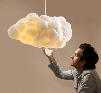 Nordic clound chandelier Creative Led white chandelier Bedroom Coffee Shop Restaurant Cloud Art Cute kids room decoration light