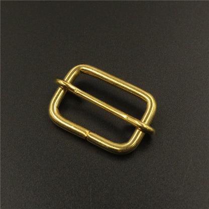 Brass Tri-glides Bar Buckle Slider Sliding Center Bar Strap Adjuster Buckle for Leather Craft Bag Shoulder Belt Strap Webbing