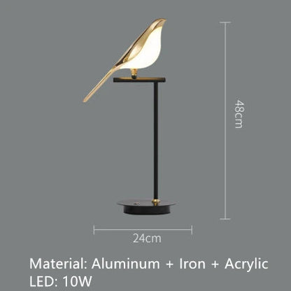 Nomi Chandelier birds chandelier Restaurant kitchen postmodern Decoration lustre design Creative golden animal pendent lamp