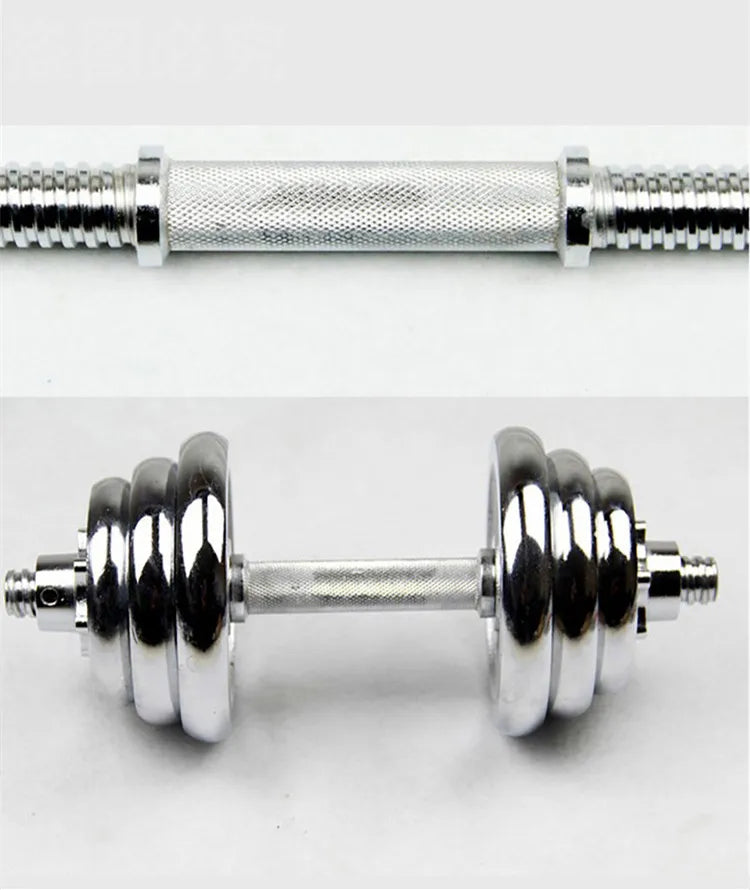 Fitness Dumbbell Bar With Clamps 25mm Adjustable Weight Standard Threaded Dumbbell Handle Home Gym Dumbbell Training Accessories