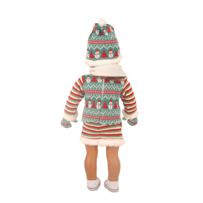 Christmas Doll Clothes Suit For American 18 Inch Girl Doll Cute Outfit Dress Seet For 43Cm Baby New Born&Our generation Doll Toy