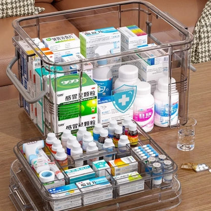 Household Medicine Box Large Medical Kit Medical Care Drugs Storage Boxes HighCapacity Portable Medicine Storages First Aid Kits