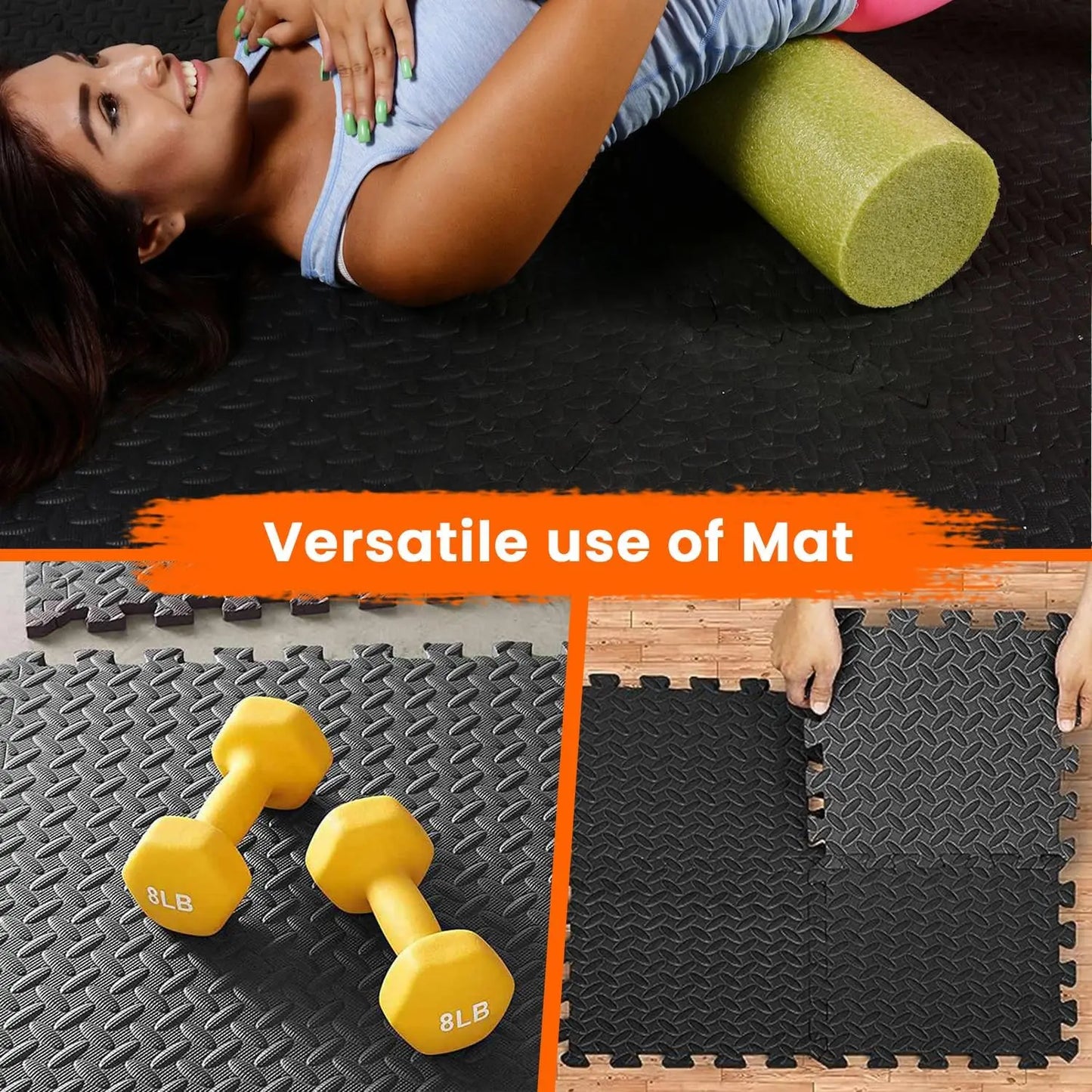 8/16/20-Piece Anti-slip and Shock-absorbing Fitness Mat Made of EVA Eco-friendly Material BPA-free Yoga Mat Suitable for Gyms