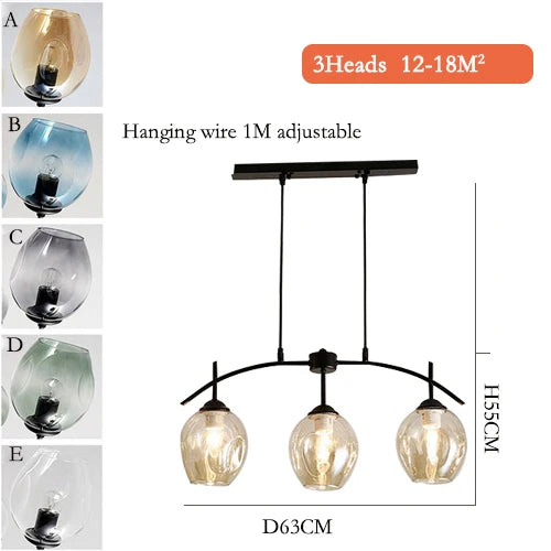 Nordic Chandelier For Foyer Dining room Bar Kitchen Island hanging chandelier Art Decor glass bubble chandelier