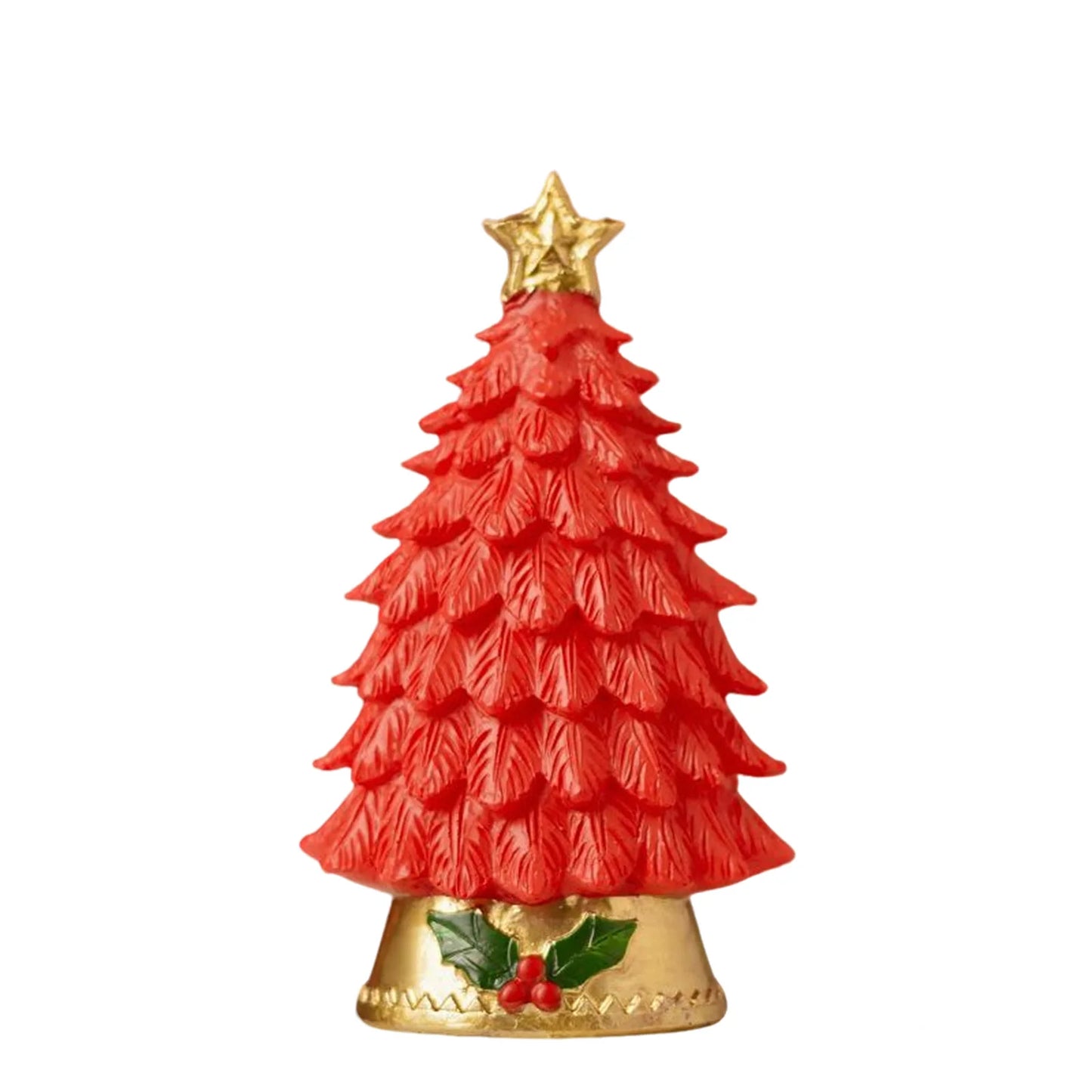Christmas Decorations - Resin Christmas Tree Ornament Luminous Christmas Tree Ornaments LED Christmas Tree Sculptures