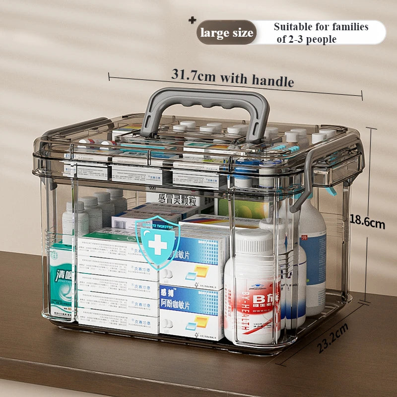 Household Medicine Box Large Medical Kit Medical Care Drugs Storage Boxes HighCapacity Portable Medicine Storages First Aid Kits