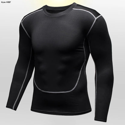 Gym Fitness T shirt Men's Short Sleeve Summer Boxing Jersey Legging Men Rashguard Compression Pants Quick Dry Tight T-shirts Men