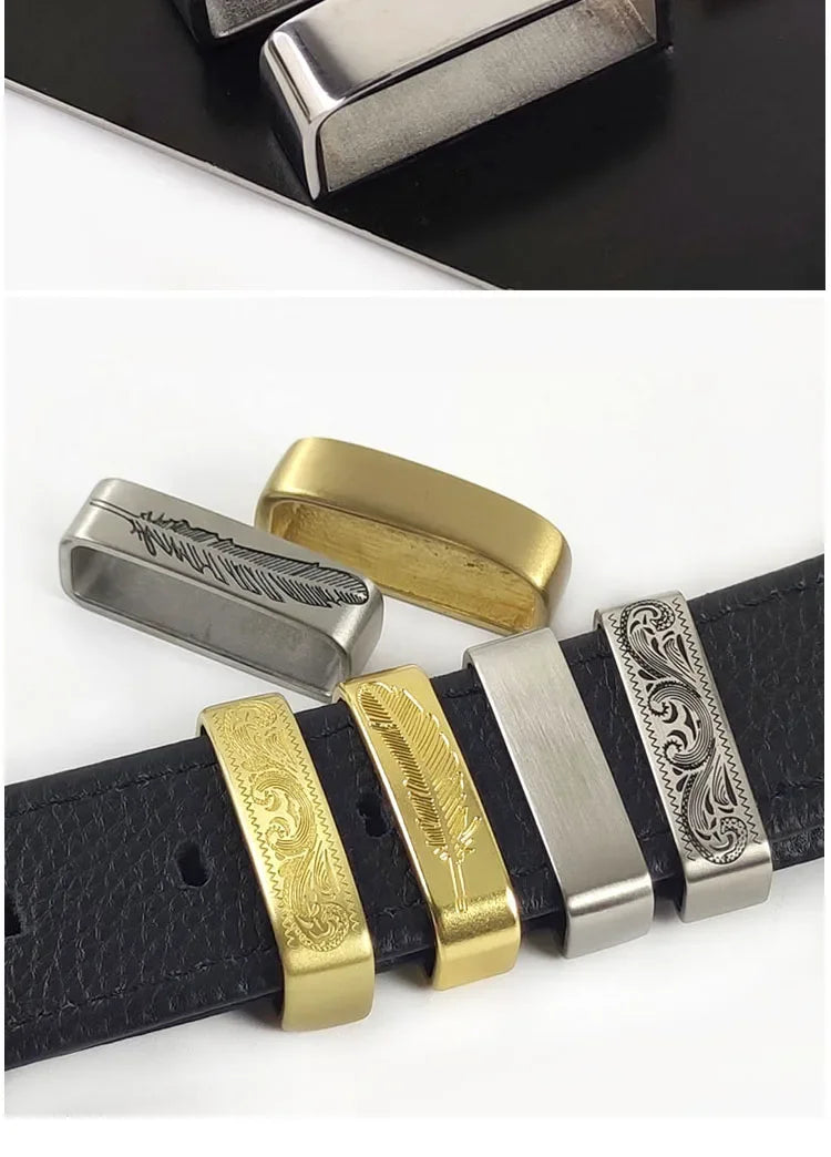 35-40mm Metal Pure Copper Belts Loops Hook Solid Brass O D Ring Belt Buckle for Men's Clothing Craft DIY Hardware Accessories