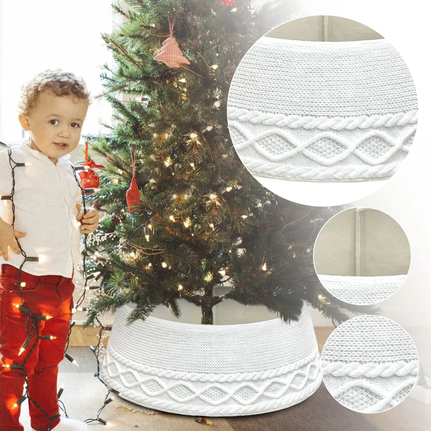 Christmas Exquisite Tree Skirt Family Holiday Atmosphere Decoration Supplies Bring Warm Lovely Ambiance To Festival Party