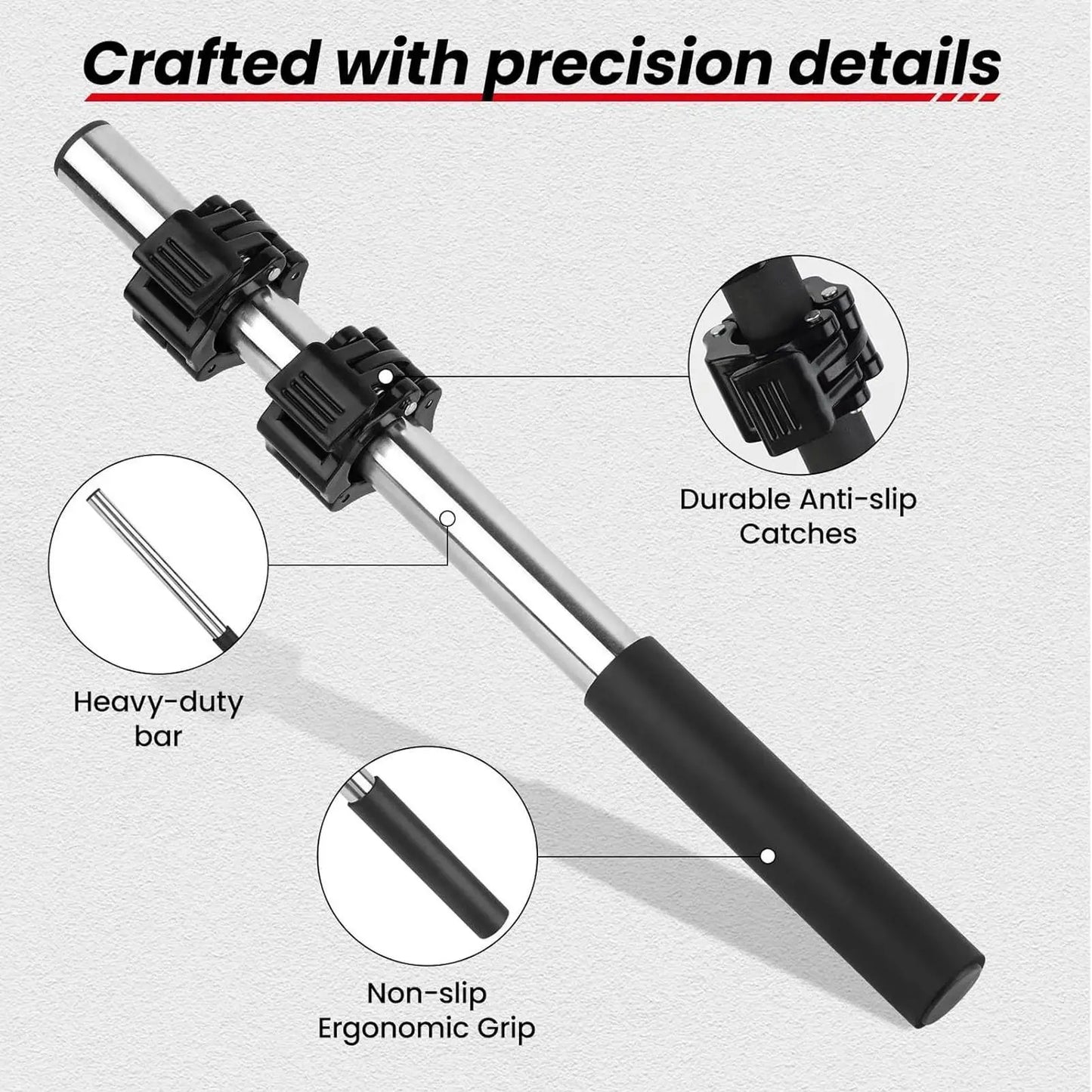 Dumbbell Bar Wrist Bar Workout Exerciser Equipment Adjustable Forearm Strengthener For Women Men Home Workplace Gym Fitness