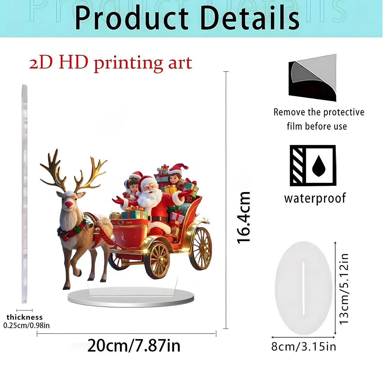 Christmas series of gifts Home desktop decoration 2D acrylic handicraft ornament