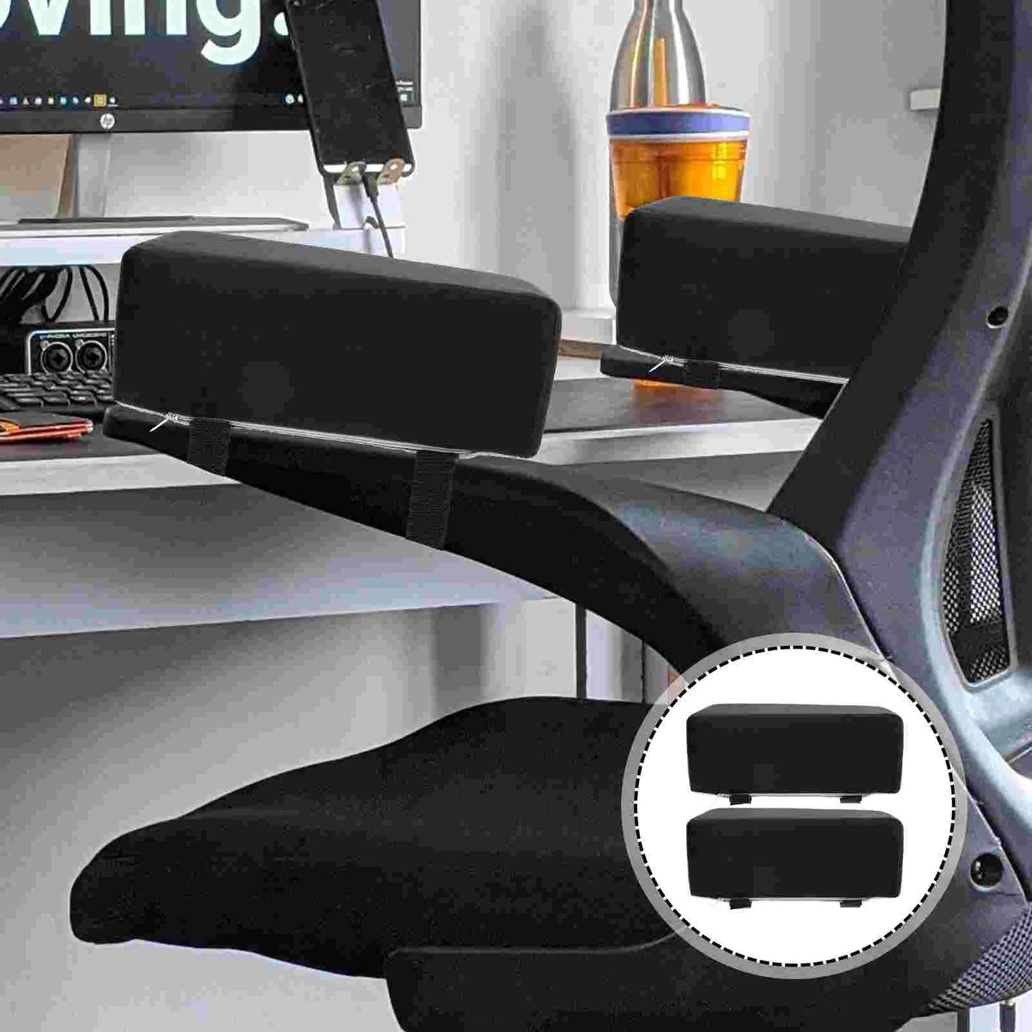 1 Pair Padded Office Chair of Chair Arm Rests Supple Armrest Cushions Chair Elbow Pad Chair Armrest Cushion Armrests