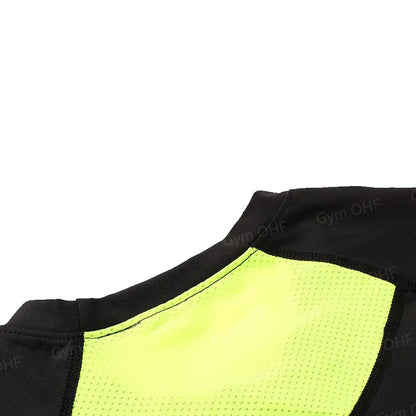 Gym Fitness T shirt Men's Short Sleeve Summer Boxing Jersey Legging Men Rashguard Compression Pants Quick Dry Tight T-shirts Men