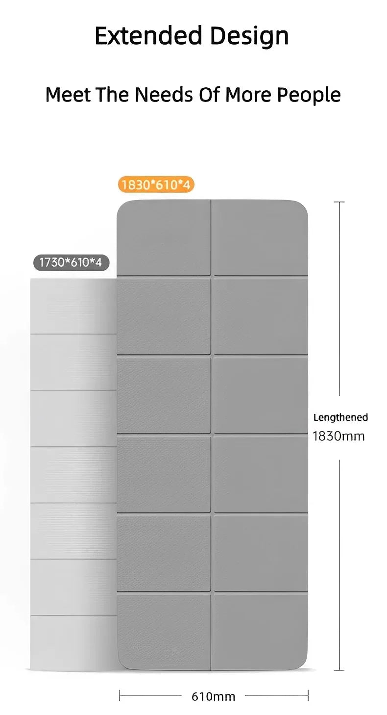 ...Ecological, Tpe, Folding Yoga Mat, for Travel, Physical Exercise, Double-sided, Anti-slip, Pilates and Floor Exercise...