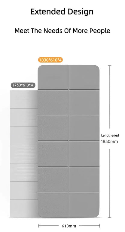 ...Ecological, Tpe, Folding Yoga Mat, for Travel, Physical Exercise, Double-sided, Anti-slip, Pilates and Floor Exercise...