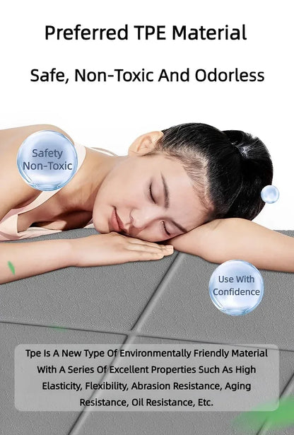 ...Ecological, Tpe, Folding Yoga Mat, for Travel, Physical Exercise, Double-sided, Anti-slip, Pilates and Floor Exercise...