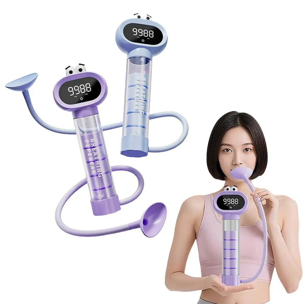 Digital Breathing Dumbbells Training Device, Abdominal Breathing Capacity,Slimming Belly, Breathing Resistance Training Dumbbell