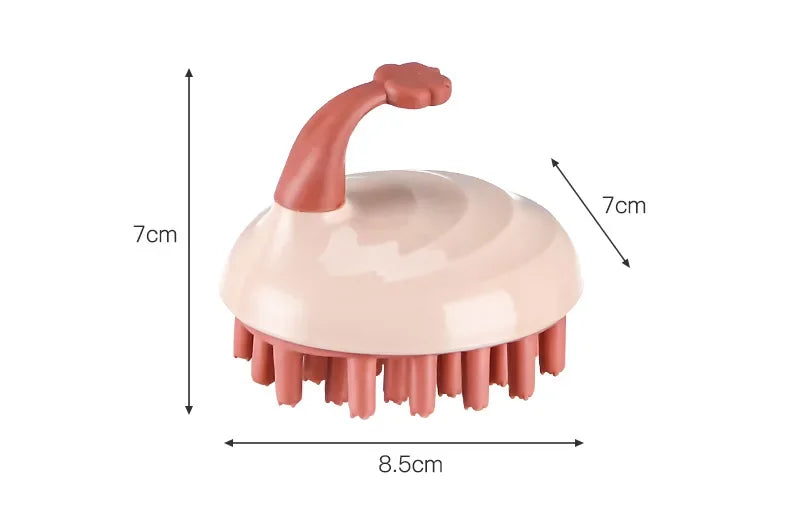 Household Hair Cleaning Shampoo Comb with Handle, Wet and Dry Massage, Silicone, Does Not Hurt The Head