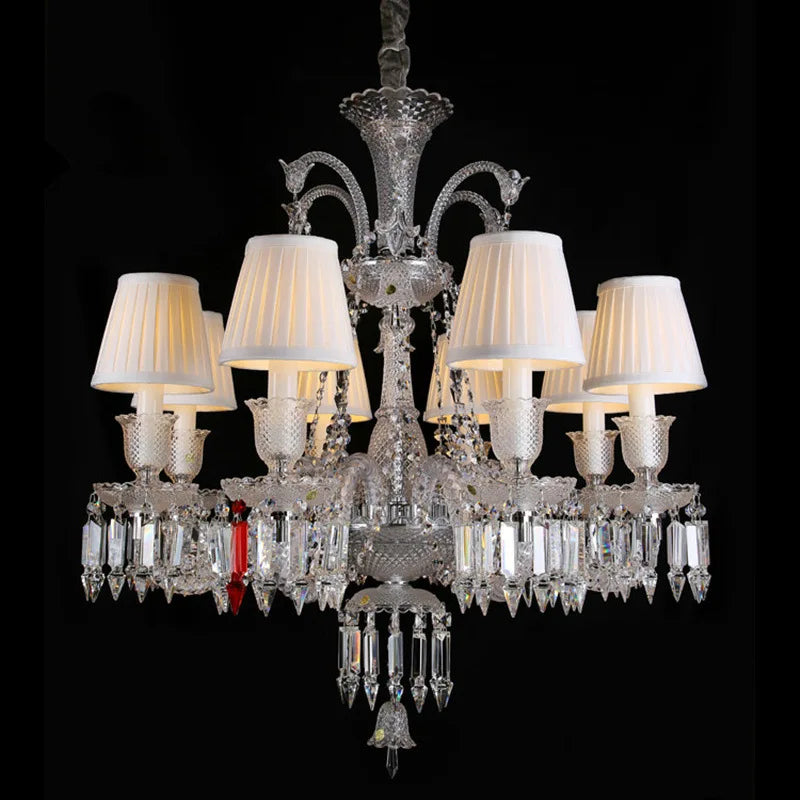 Living Room Chandelier Large Hotel Wedding Luxury Crystal Ceiling Lustre Led Crystal Pendant Light Hotel villa Palac Fixture