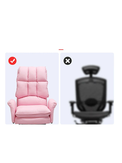 2025 New gaming chair pink office computer chair comfortable soft  gamer chair PU Leather chair Rotating recliner with footrest