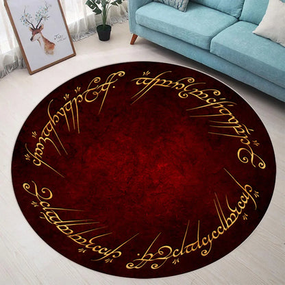 Legendary Movie Rug Living Room Round Rug Popular Home Rug Ring Round Rug Lord Popular Rug Fantastic Rug The Hobbit Rug