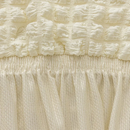 High Quality Seersucker Chair Cover For Dining Room Banquet Chair Slipcover Stretch Chair Skirt Elastic Wedding Chair Decoration